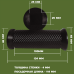 Полиуретановые рукоятки на квадратную трубу 25х25 мм, черные, 2 шт